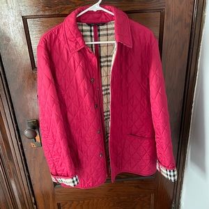 Red Classic Burberry Jacket✨